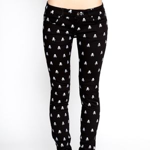 Tripp NYC Embroidered Skull print skinny jeans